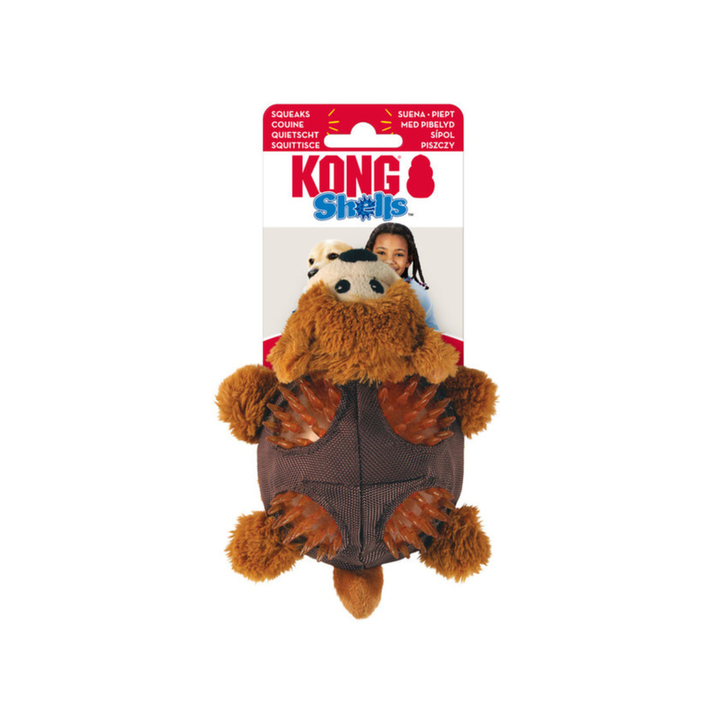 KONG Shells Plush Bear Dog Toy Small