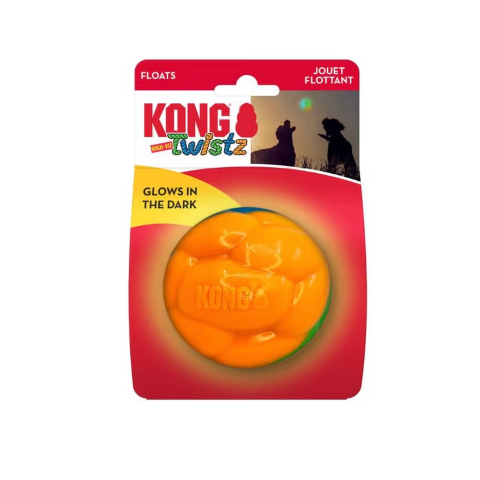 KONG Twistz High-viz Ball Large