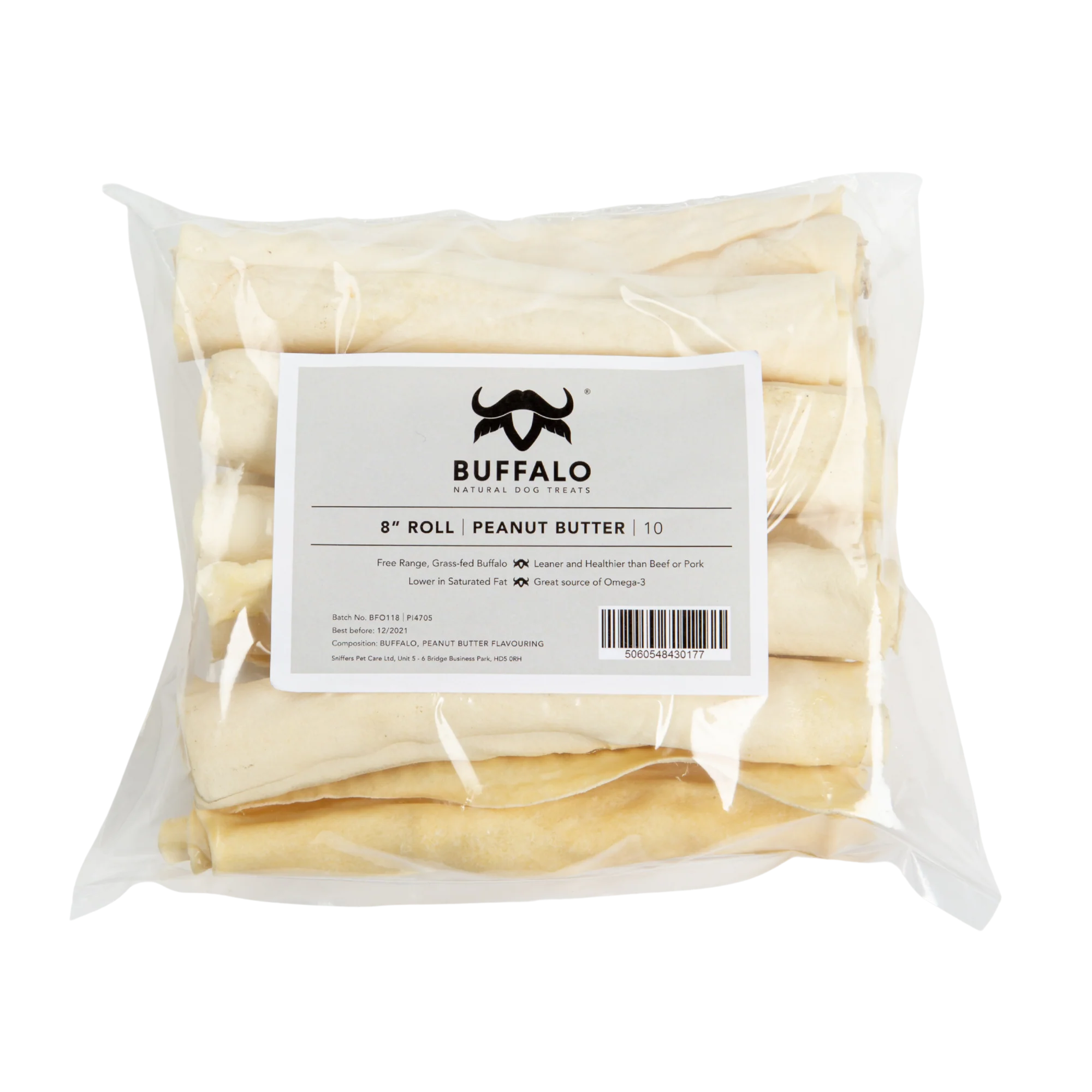 Buffalo 8" Rolls Peanut Butter 10pk