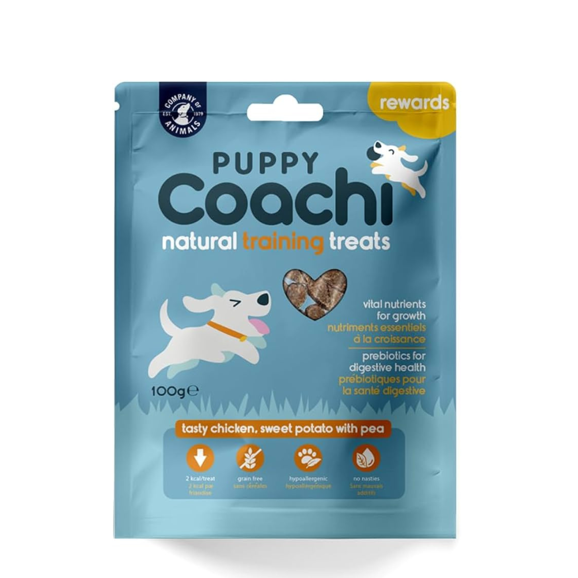 Coachi Puppy Natural Training Dog Treats Chicken and Sweet Potato 100g
