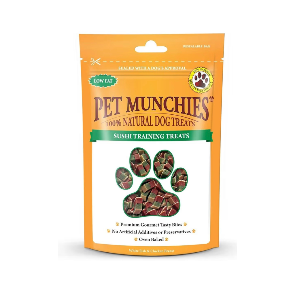 Pet Munchies Chicken, Duck, Salmon, Sushi, and Venison Variations 50g